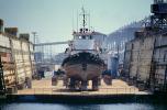 Tugboat head-on in Floating Drydock, front view, TSDV01P13_06