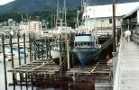 Thomas Boat Basin, Ketchikan, docks, harbor, buildings, boats, TSDV02P04_05