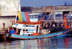 Colorful Fishing Boat, Docks, Harbor, Pattaya, TSFV03P06_17