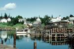 Lobster Pots, Dock, Harbor, Village, Port Clyde, Saint George peninsula, Knox County, Maine, TSFV04P09_01