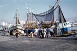 Dock, Nets, Men, Boats, TSFV04P13_03