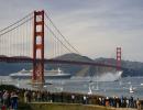 Queen Mary 2, Golden Gate Bridge, IMO: 9241061, Ocean Liner, Cunard Line, Steamship, TSPD01_125