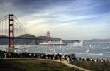 Queen Mary 2, Golden Gate Bridge, IMO: 9241061, Ocean Liner, Cunard Line, Steamship, TSPD01_128