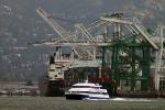 Ferry Boat, Cranes, Port of Oakland, Docks, TSPD01_175
