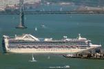 Ocean Liner, Cruise Ship, Docks, Bay Bridge, Golden Princess, IMO: 9192351, Princess Cruises Lines