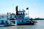 Paddle Wheel Steamer Cotton Blossom, Mississippi River, New Orleans, Dock, TSPV01P05_19