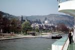 Neckar River, Dock, Pier, village, Heidelberg, 1950s, TSPV01P07_10