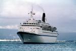 Cruise Ship Bow, Smoke Stack, Royal Viking Sea, TSPV01P08_15