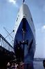 Ocean Liner Bow, Anchor, SS United States, dock, TSPV03P11_11