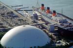 Queen Mary, Ocean Liner, Cunard Line, geodesic dome, Cruise Ship, Steamship
