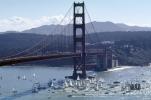 Flotilla Receiving a Tall Ship, Golden Gate Bridge, TSTV01P04_09
