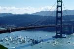 Flotilla Receiving a Tall Ship, Golden Gate Bridge, TSTV01P04_11