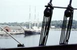 rigging, block and tackle, harbor, port, docks, Mystic Seaport, Connecticut