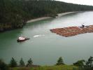 Swinomish Tugboat, Floating Logs, Raft, Whidbey Island, TSWD01_098