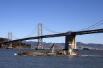 Pusher Tugboat, Barge, San Francisco Oakland Bay Bridge, TSWD01_193