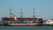Balclutha, MOL Creation Container Ship, Hyde Street Pier, TSWD02_106
