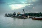 Mississippi River, New Orleans, Crane, raft, scow, TSWV01P09_17
