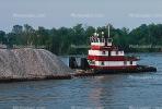 Barge, Tugboat Nolan, Pusher Tug, Mississippi River, New Orleans