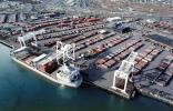 Container Ship Loading cargo, San Francisco, California, Dock, Harbor, TSWV01P15_12