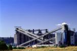 grain silos, conveyer belts
