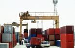 Shipping Containers on Dock, Gantry Crane, Dock, Malaysia, TSWV04P02_08