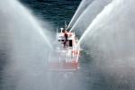 Fireboat Spraying Water