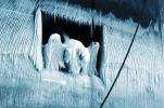 Frozen Anchor, Icicles, Great Lakes Ore Ship, Stewart J. Cort, Bulk Carrier, IMO: 7105495