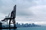 Dock, Harbor, Gantry Cranes, pier, skyline, cityscape, Oakland, TSWV05P01_16