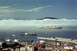 Freight Ship, Alcatraz Island, Dock, Harbor, Hyde Street Pier, 1967, 1960s