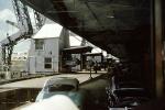 Dock, cranes, cars, 1950s, TSWV05P07_04