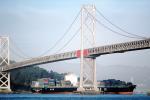Hanjin shipping line, Hanjin Amsterdam, IMO: 9200677, San Francisco Oakland Bay Bridge, TSWV06P03_16