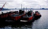 Tugboats, dock, Adic Ross, Glen Thomas, Ross Towboat fleet, Boston Massachusetts, towboat, June 1966, 1960s, TSWV07P04_13