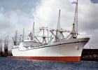 NS Savannah Nuclear Powered Cargo Ship, truss cranes, TSWV07P07_15
