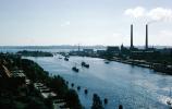 Kiel Canal, Nord-Ostsee-Kanal, Ships, Smokestacks, Smoke, TSWV09P06_03