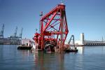 LA Harbor dredging, cranes