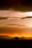 VLA Radio Dish Antennas in The Sunset and Mountains, Clouds