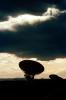Radio Dish Antenna with Dark Clouds, VLA