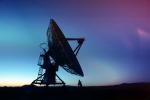 Radio Dish Antenna Peering into the Strange Sky, VLA