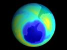 Antarctic Ozone Hole on September 17, 2001, Antarctica