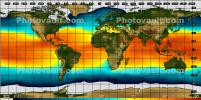 World Map, Ocean Temperatures, Climate Change