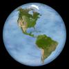 the Americas, the Western Hemisphere, North America, South America, land masses, globe, ball, sphere, UPED01_012