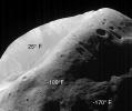 Phobos, one of the moons of Mars, craters