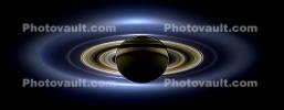 Cassini spacecraft in Saturn's shadow