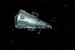 Sputnik 3, depicted in Space, This was the first orbiting Geophysical Laboratory, 1958, Unmanned Spacecraft, USEV01P01_01B