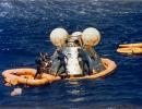 24 July 1975, Apollo Command Module splashdown, Central Pacific Ocean, Apollo-Soyuz Mission, USLD01_003