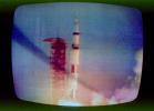 Saturn-5 taking-off, live television, news