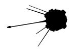 Sputnik silhouette, logo, shape