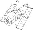HST, Hubble Space Telescope outline, line drawing, shape, Observatory, USOV01P02_10