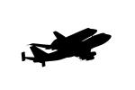 Shuttle Carrier Aircraft (SCA) silhouette, shape, logo, NASA, Space Shuttle, Boeing 747-100