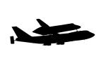 Space Shuttle and Carrier silhouette, shape, logo, USRD01_021M